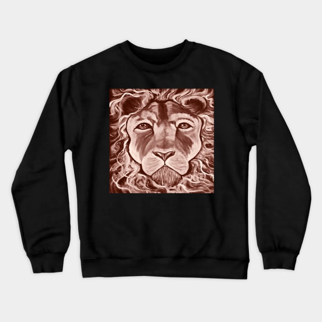 Lion Unique Illustration African Lion’s Graphic Art Big Cats Gifts Crewneck Sweatshirt by tamdevo1
